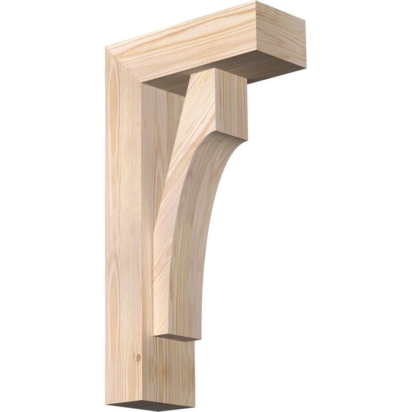 Ekena Millwork Westlake Block Smooth Bracket w/ Offset Brace, Douglas Fir, 5 1/2"W x 14"D x 26"H BKT0604X14X26WTL05SDF - main